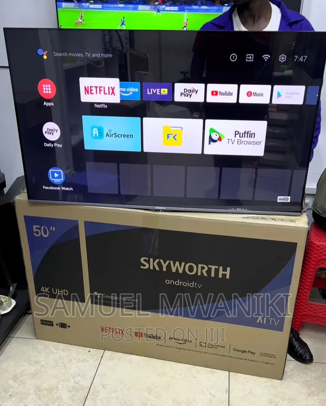 Skyworth 50′′ Uhd Smart Android Frameless Tv Netflix