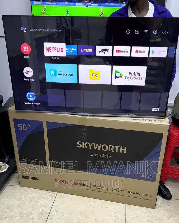 Skyworth 50′′ Uhd Smart Android Frameless Tv Netflix - thumbnail 2