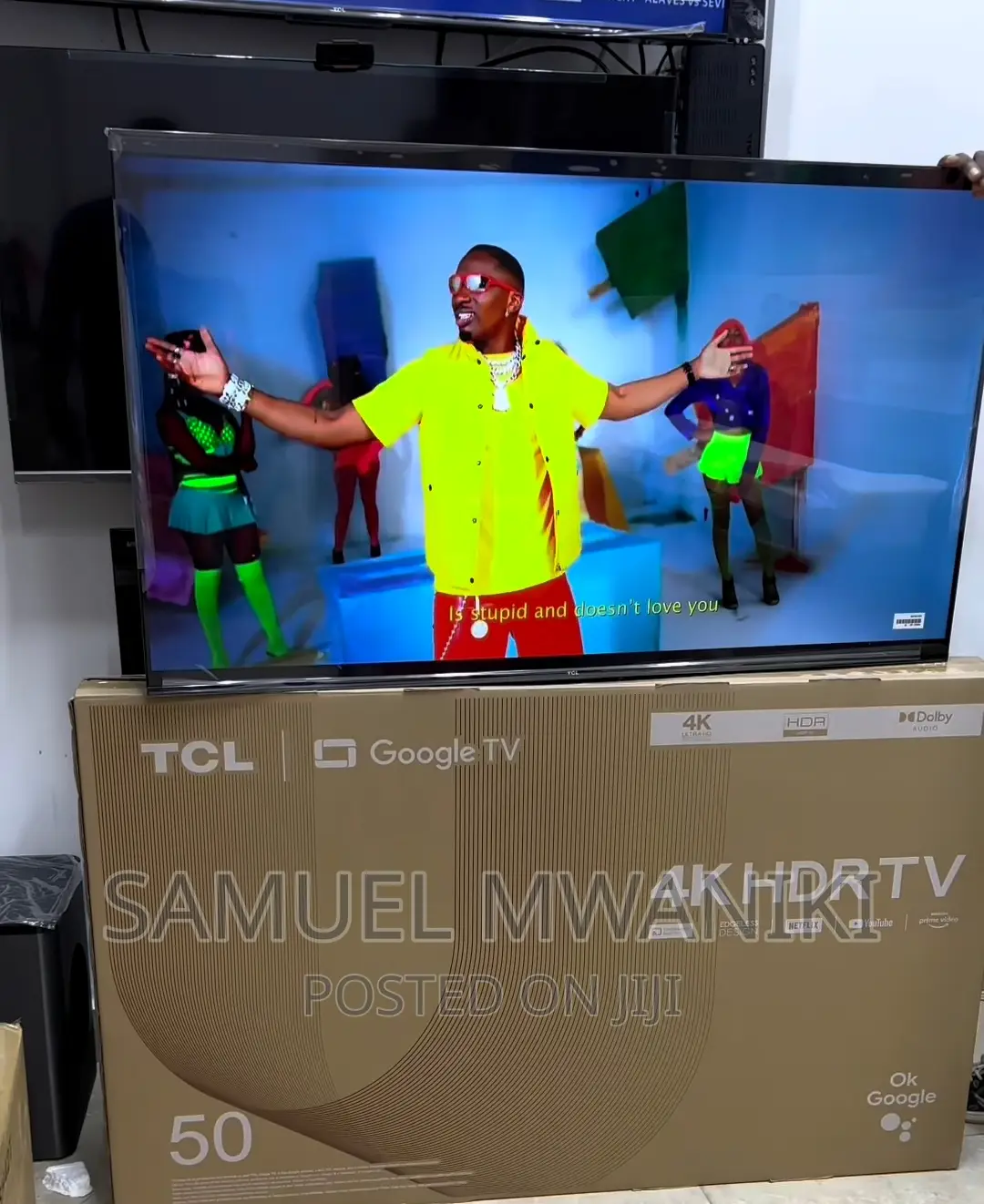 TCL 50” Frameless Uhd Google Tv With Voice Control New
