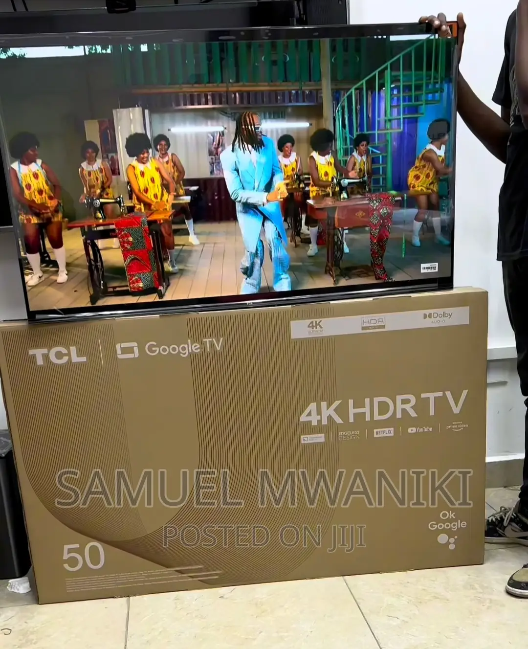 TCL 50” Frameless Uhd Google Tv With Voice Control New