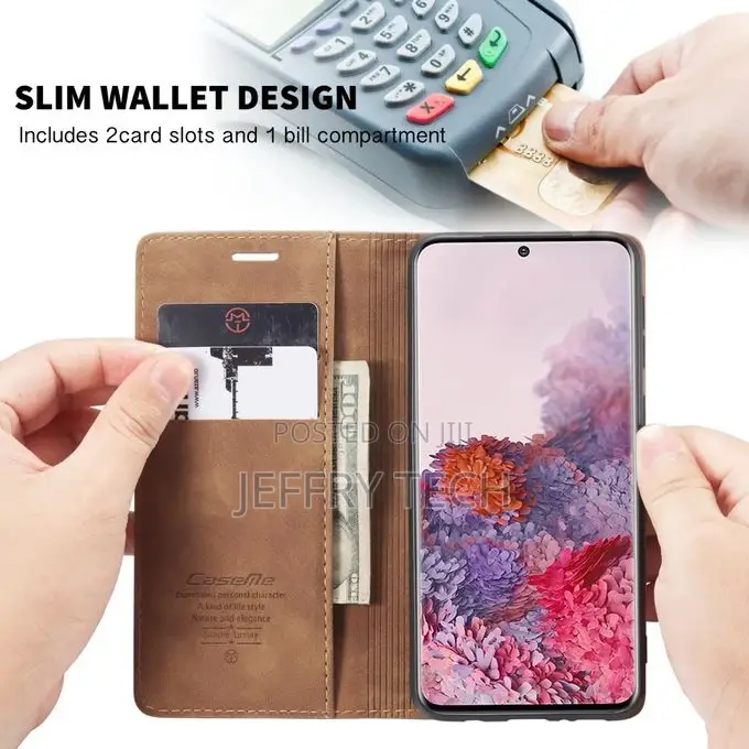 Flip Cover With 2 Card Slot for Samsung Galaxy S20 Ultra/Sam
