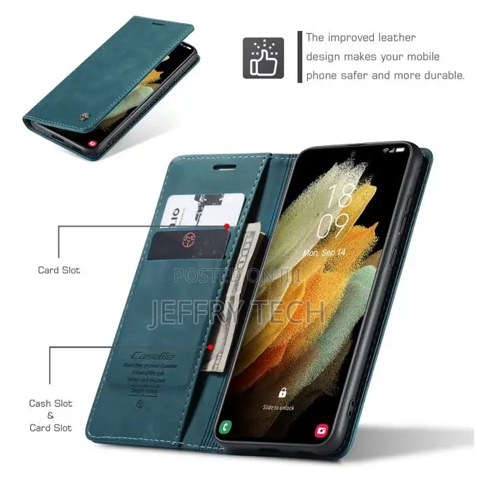 Inktree Samsung Galaxy S21 Ultra Flip Case | With Card Pocke