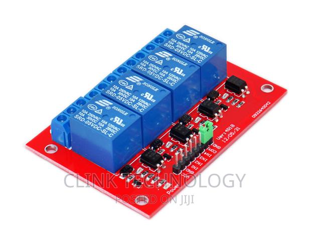 5V / 12V 4-Channel Relay Module (Red Board) - main view