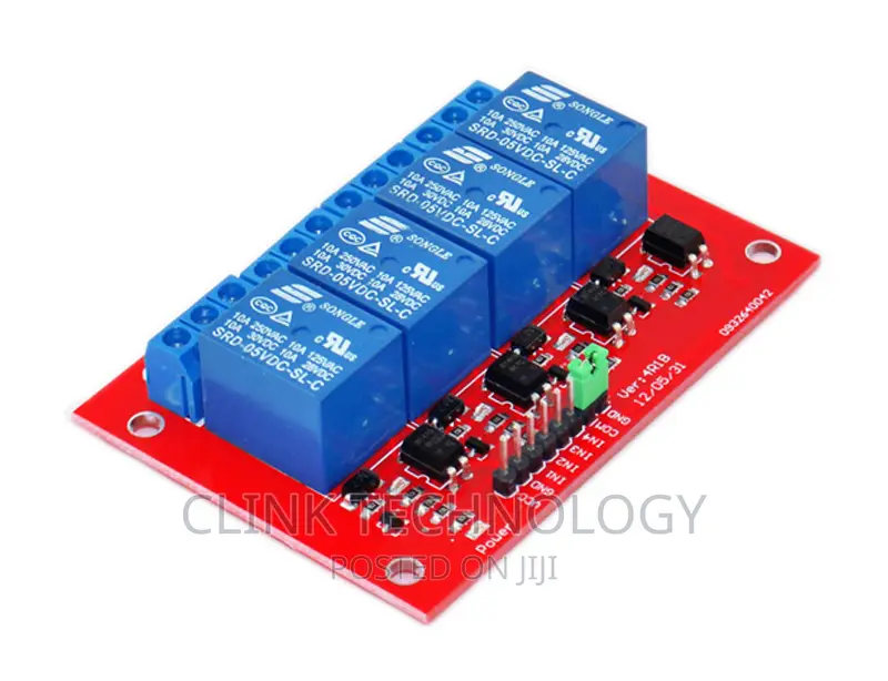 5V / 12V 4-Channel Relay Module (Red Board)