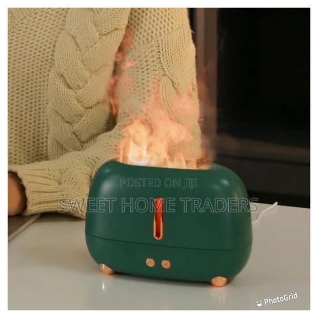 Portable Colorful Cool Mist Room Fire Flame Humidifier - main view