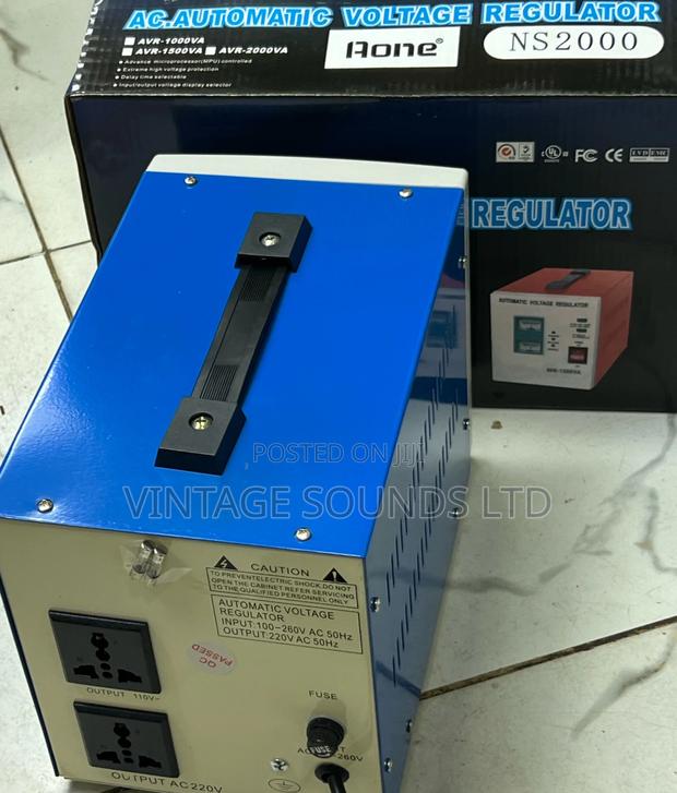 AONE Automatic Voltage Stabilizer – 2000va/ Power Stepdown - thumbnail 3
