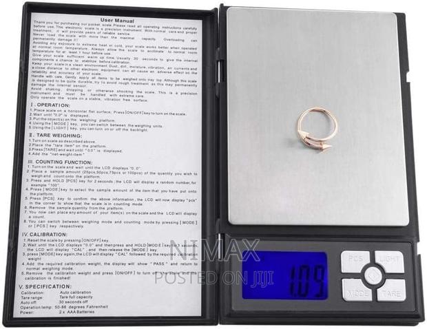 Pocket Scale Heavy Duty 0.01x500gms - thumbnail 3