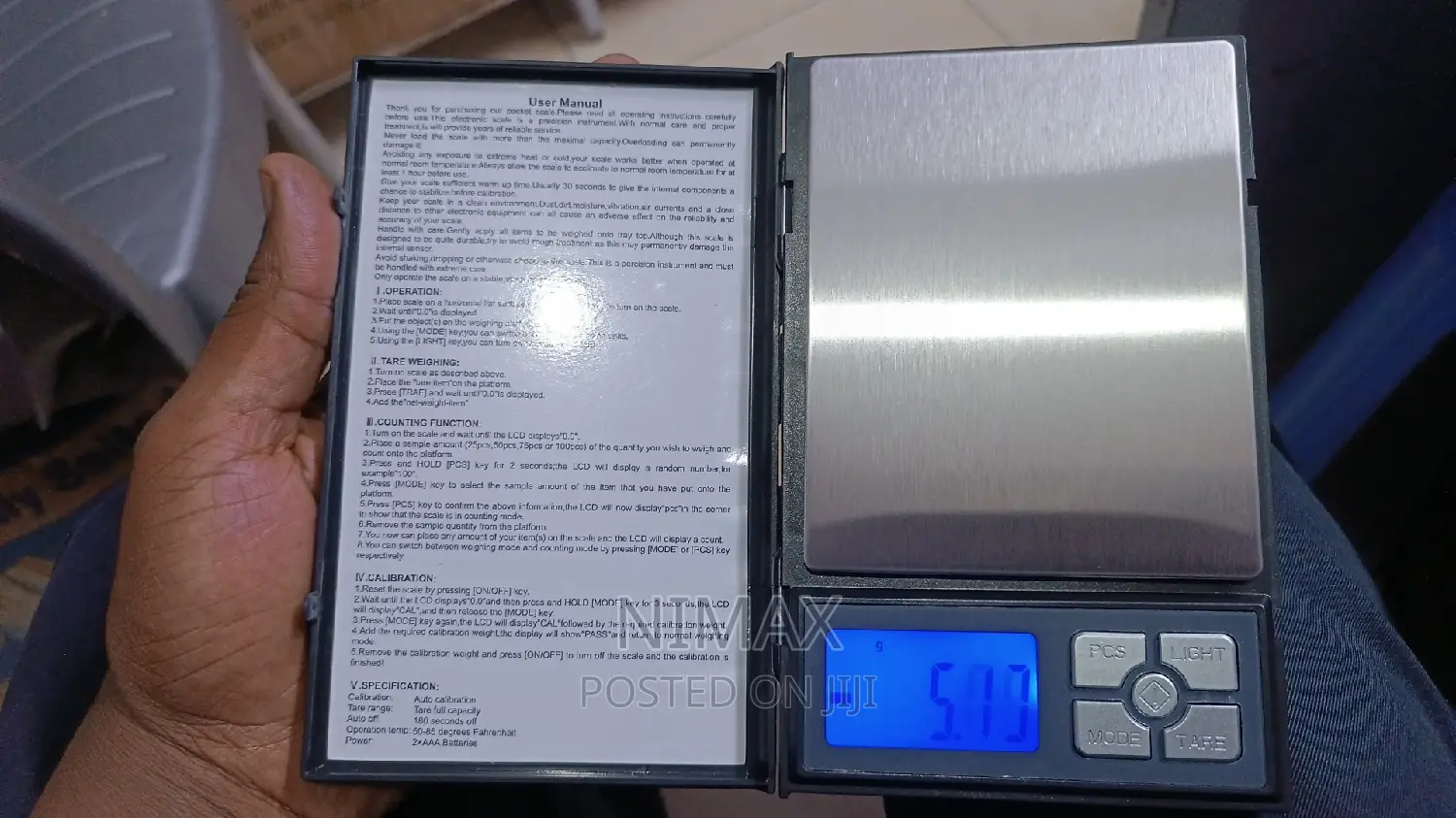 Digital Pocket Scale Led Screen 0.01gms X 500gms