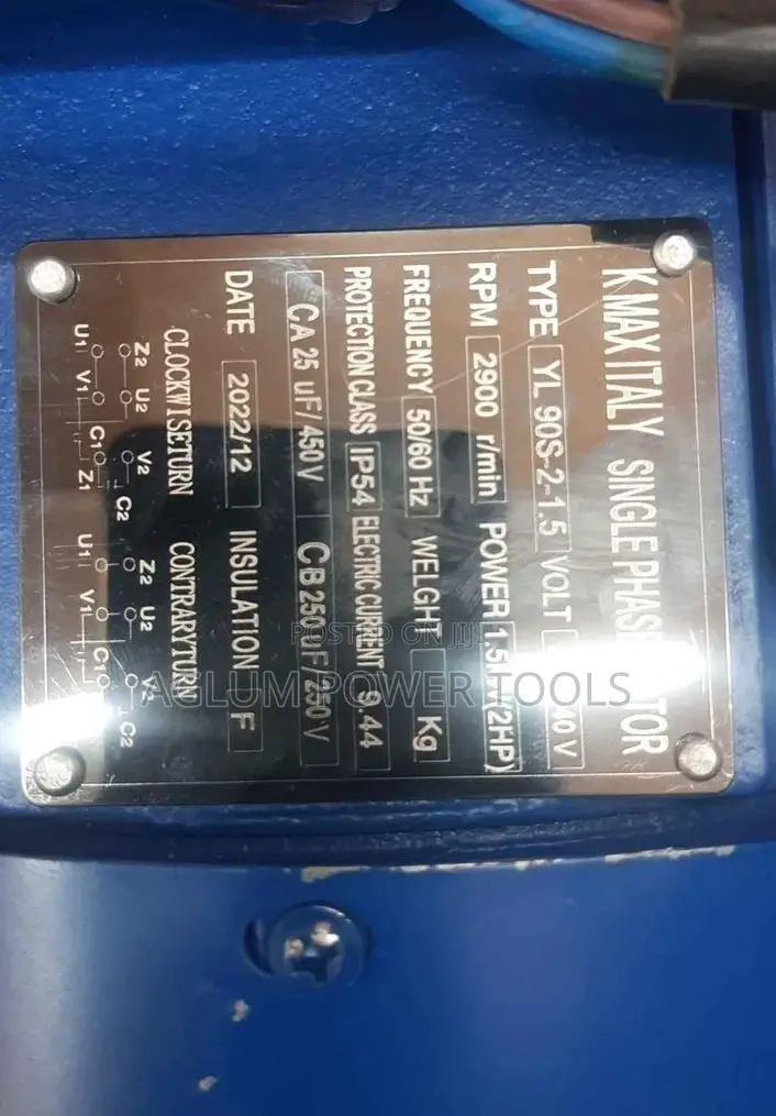 K Max Single Phase Motor 3HP 2900RPM