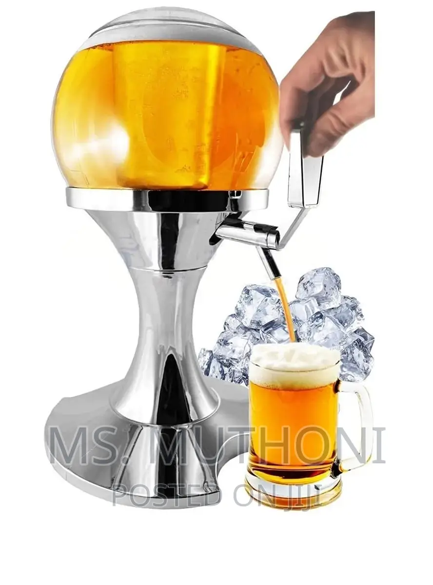 3.5L Spherical Wine Dispenser With Ice Slot Separator *