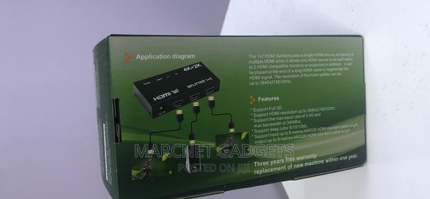 2 Way Hdmi Splitter Deep Color 3D Support - thumbnail 3