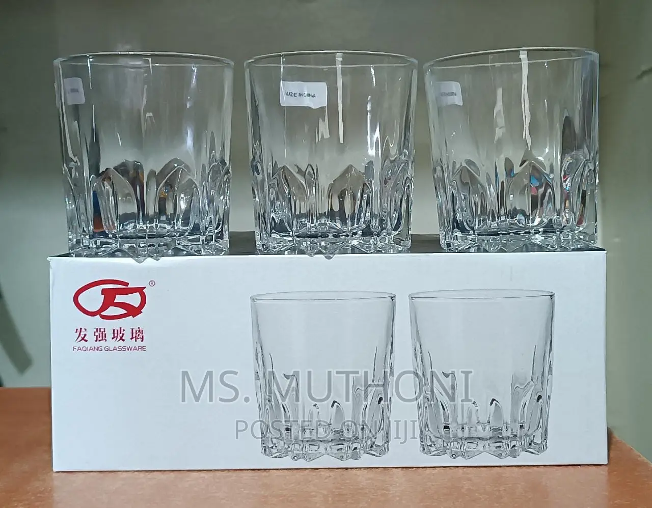 *6 PCS 270ml Whisky Glass at 1360