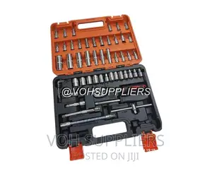 53 PCS 1/4 Inch Ratchet Socket Wrench Set Drive, With Bit So