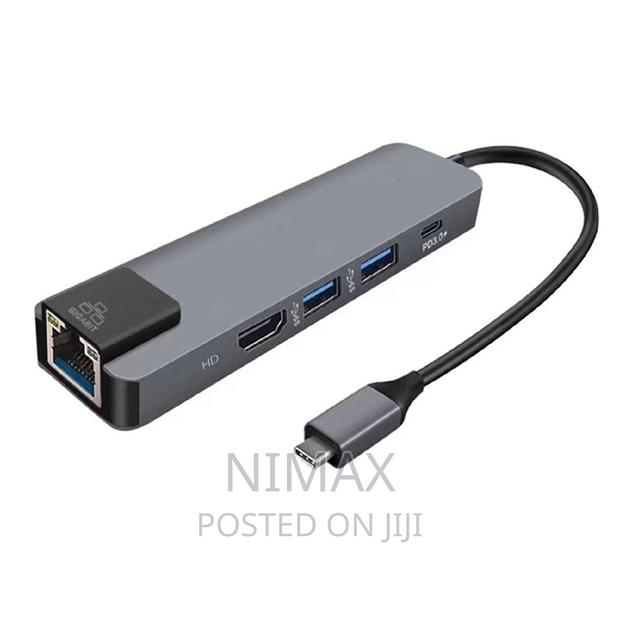 5-in-1 Usb C Hub Type-C Docking Station Adapter With