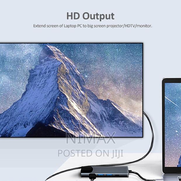 Type C to HDTV 5 in 1 Lan+Type-C+USB 3.0 Adapter Usb Hub - thumbnail 5