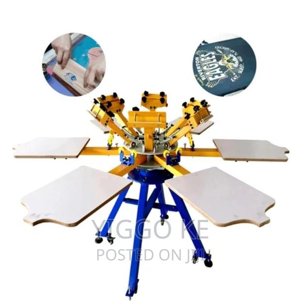 6 Color 6 Station Screen Printers
