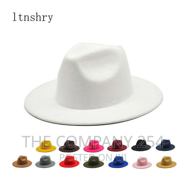Autumn Winter Womens Felt Hat Fedoras Big Brim Hats . - thumbnail 4