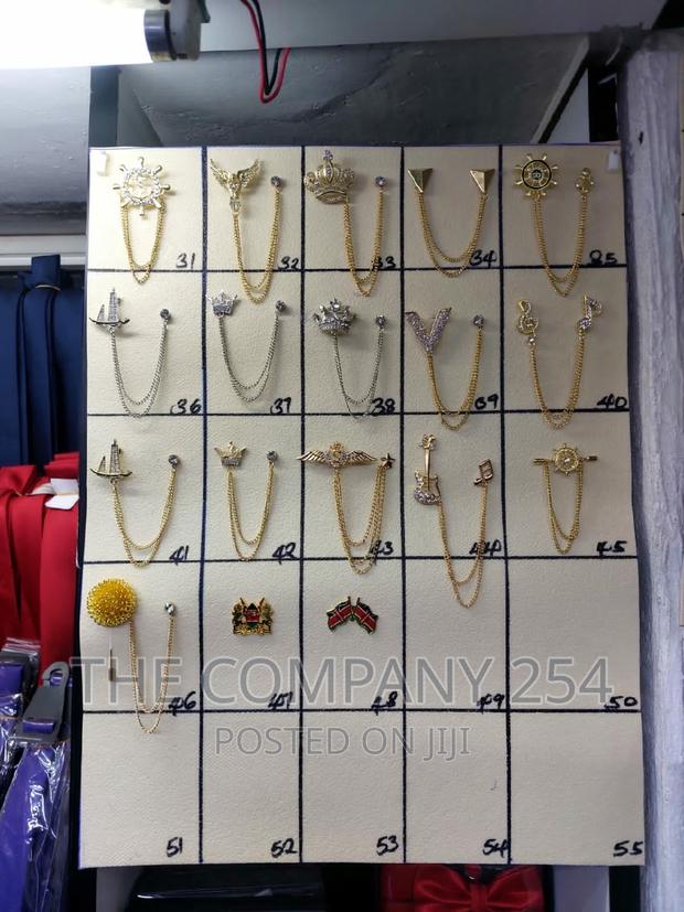 Vintage Leaf Sweater Clip Brooch Chain Lapel - thumbnail 2