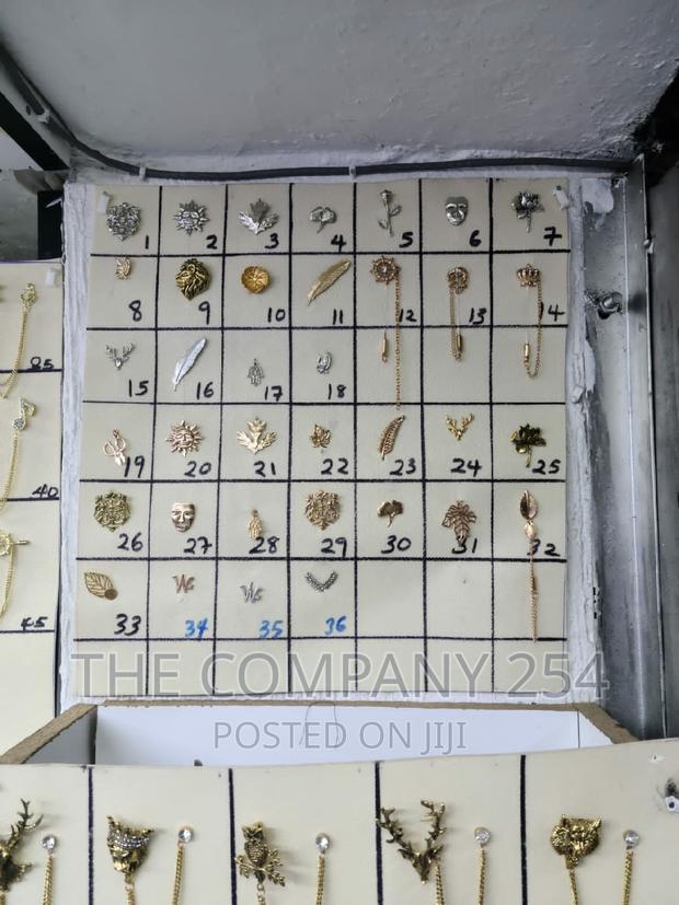 Vintage Leaf Sweater Clip Brooch Chain Lapel - thumbnail 3