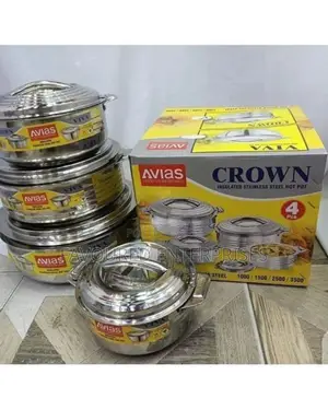 Crown 4pcs Stainless Steel Avias Hotpots