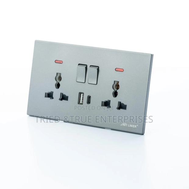 Usb Twin Socket With Universal Port Holes