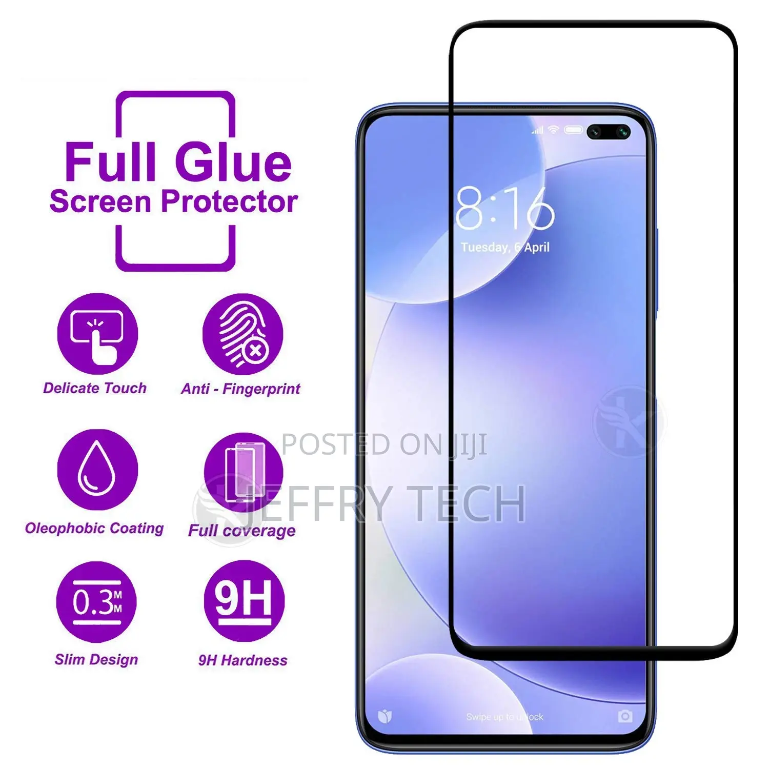 Tempered Glass Screen Protector for Poco X2 Touch Accurate,