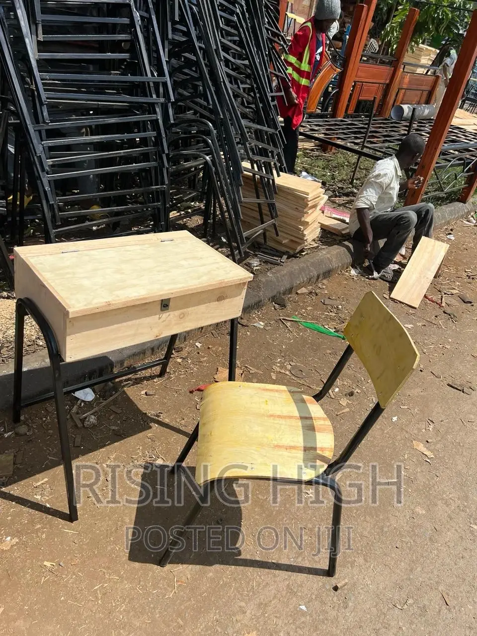 School Lockers and Chairs