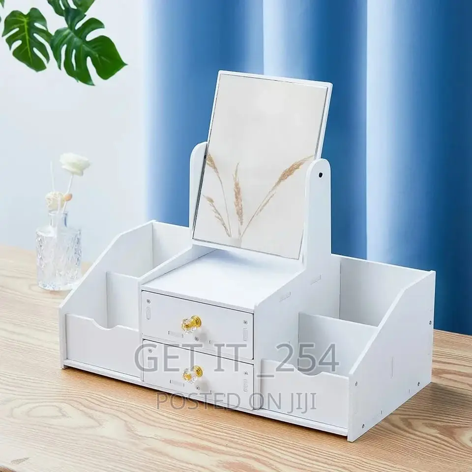 Cosmetic/Make Up Mirror Organizer Available White