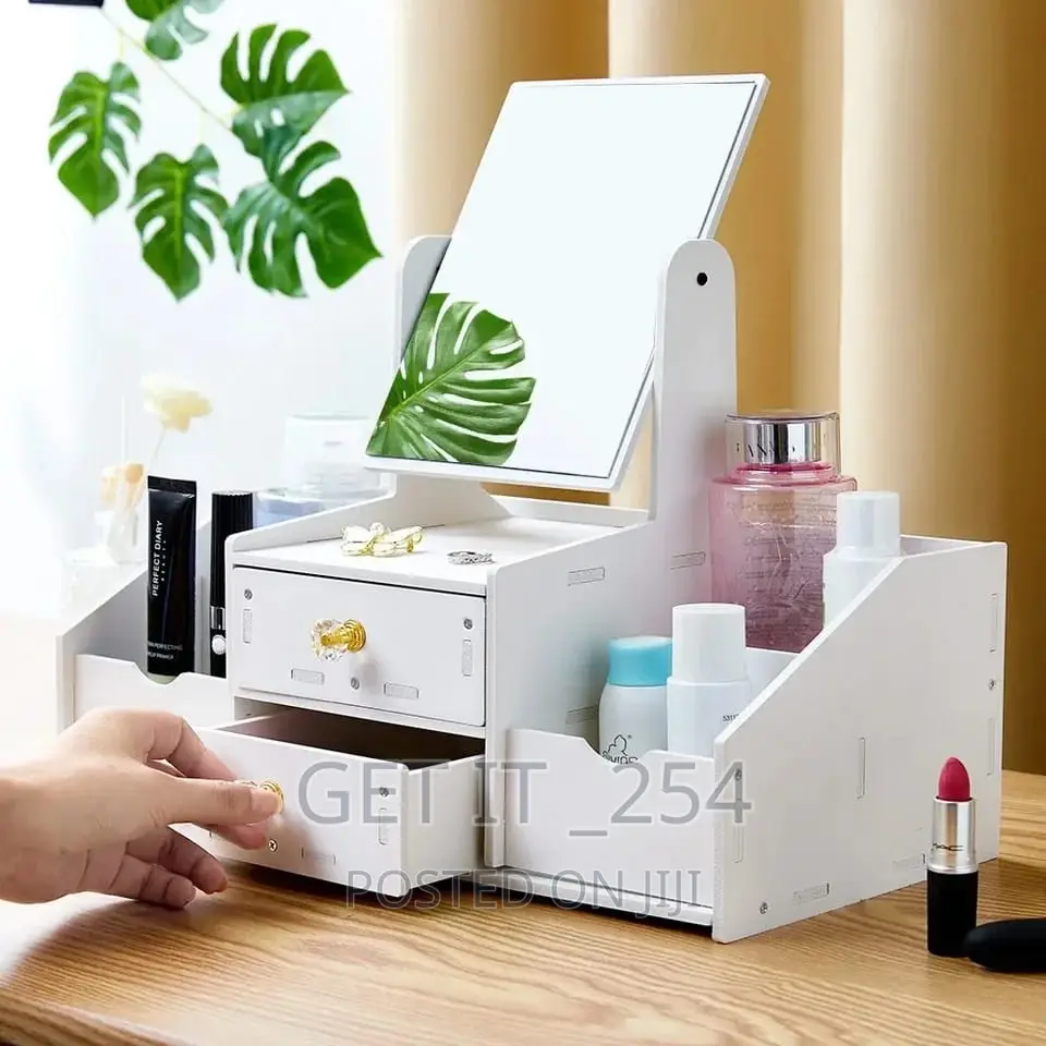 Cosmetic/Make Up Mirror Organizer Available White