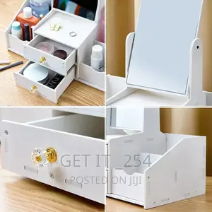 Cosmetic/Make Up Mirror Organizer Available White