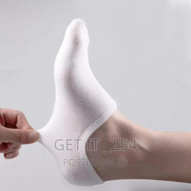 No Show Invisible Socks 5pairs H Black L Gray White
