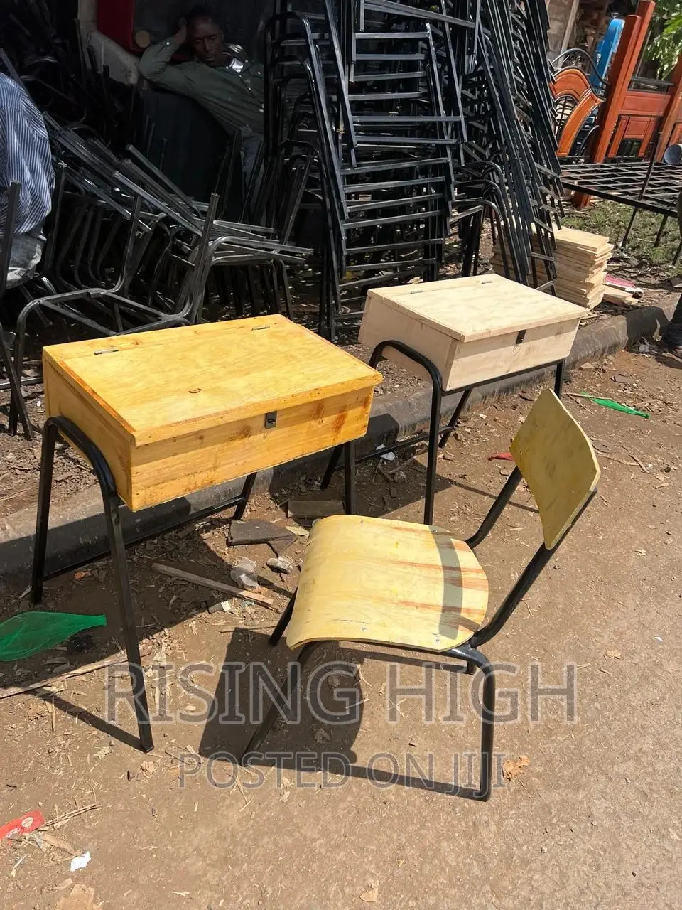 School Lockers and Chairs