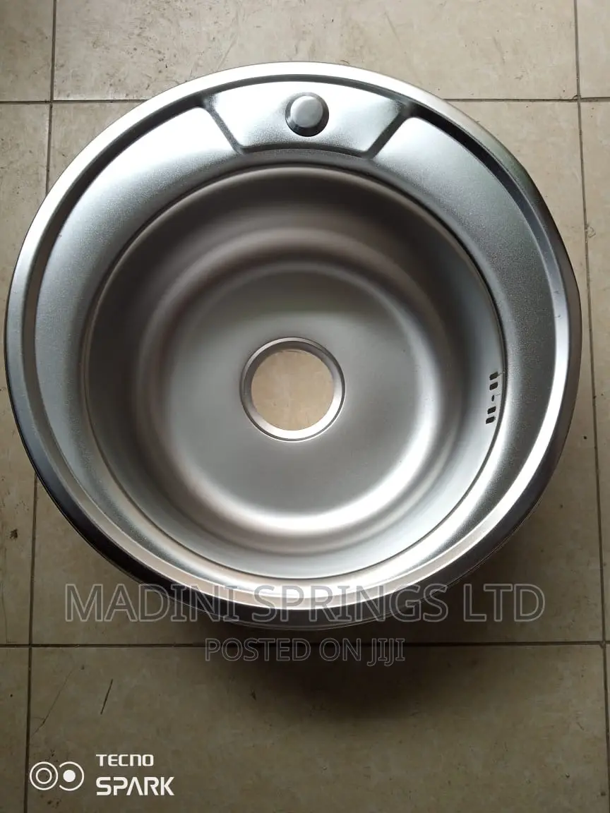 Round Single Stainless Steel Kitchen Sink (490mm*490mm*200)