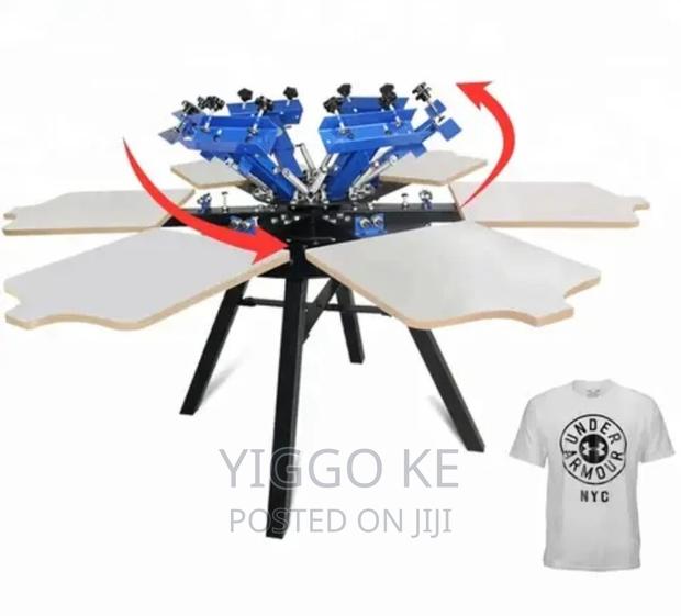 High Quality 6 Colors 6 Stations Screen Printers