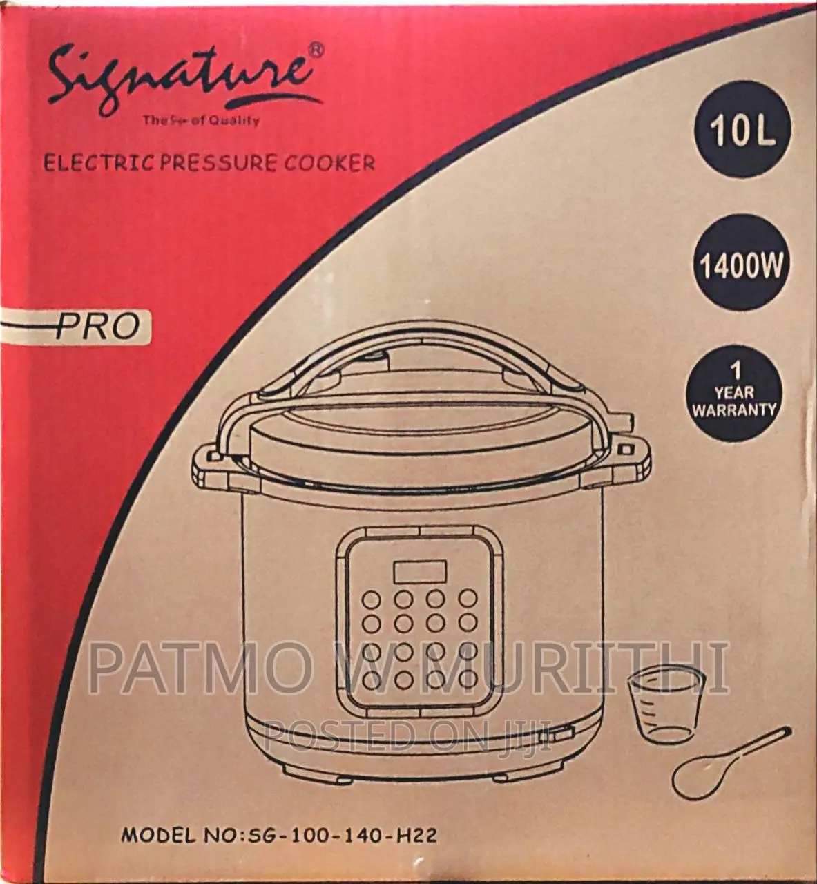 Pressure Cooker-Signature Electric Pressure Cooker 10L