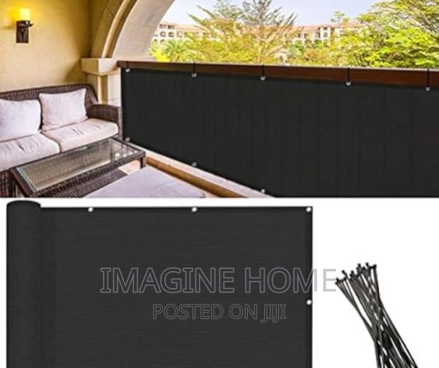 Black Balcony Privacy Shield - main view