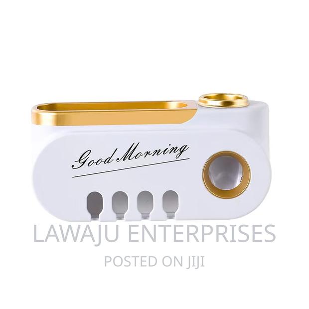 Classy White Gold Toothpaste Dispenser - thumbnail 2