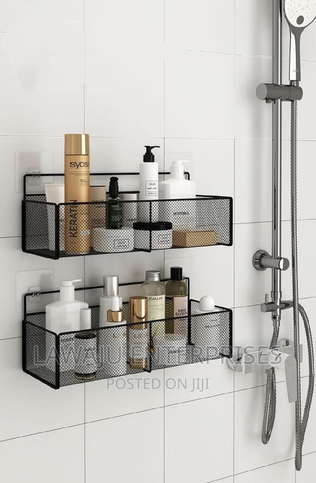Black Mesh Bathroom Shelf - thumbnail 2