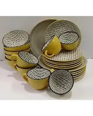 24pcs Ceramic Dinner Sets Cups, Plates, Saucers Sideplates.