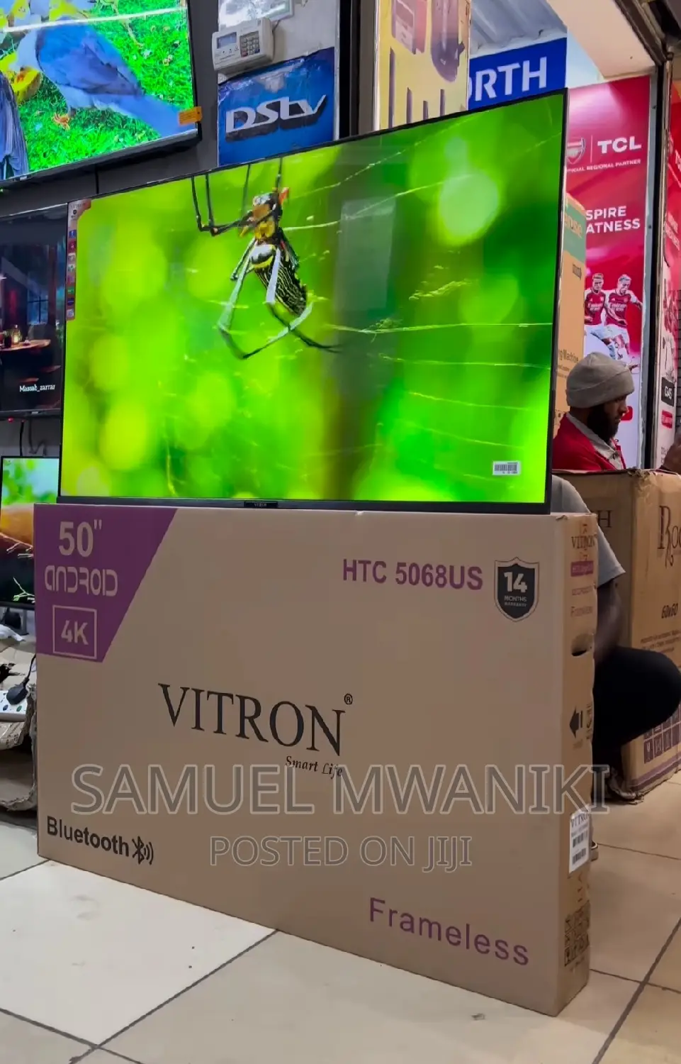 Vitron 50" Uhd Android Tv Netflix Frameless New Model