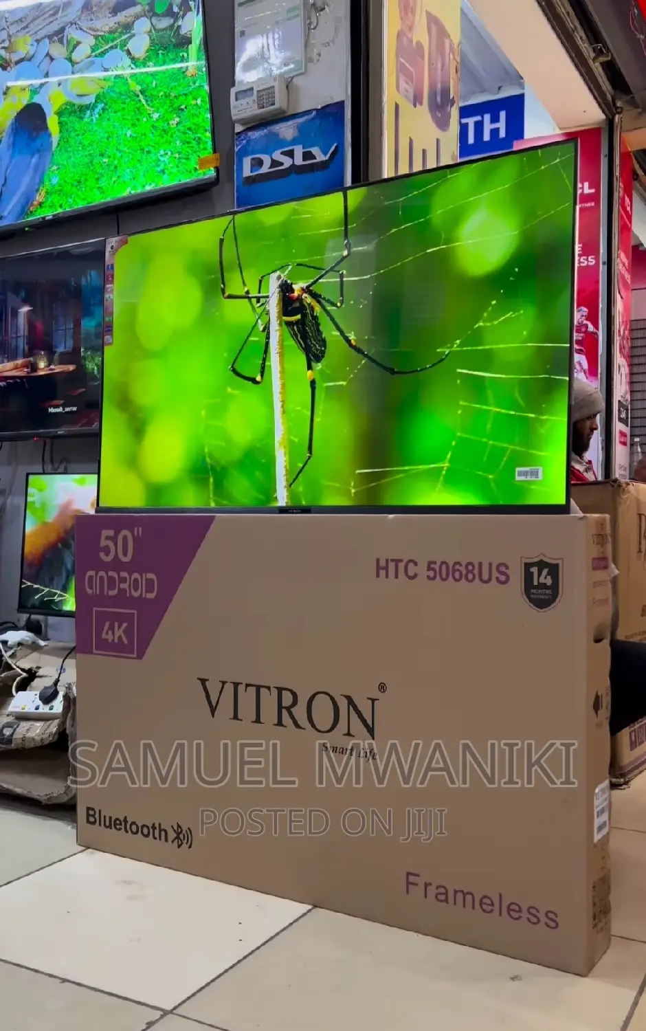 Vitron 50" Uhd Android Tv Netflix Frameless New Model