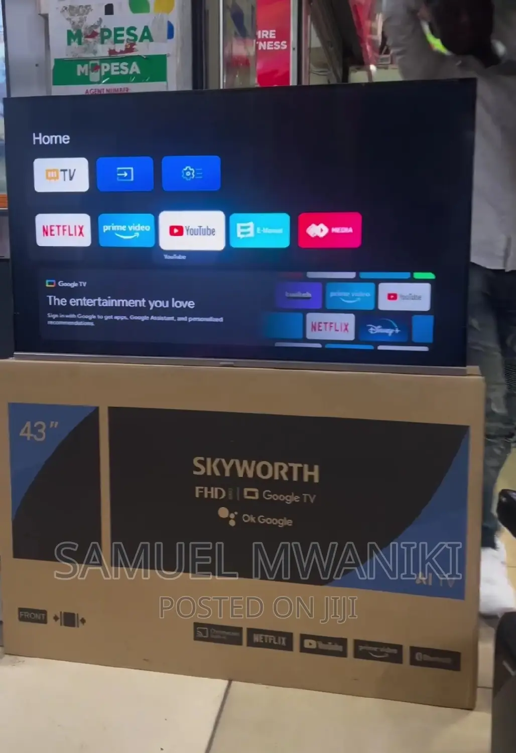 Skyworth 43” FHD Display Google Tv Netflix, Google Assistant
