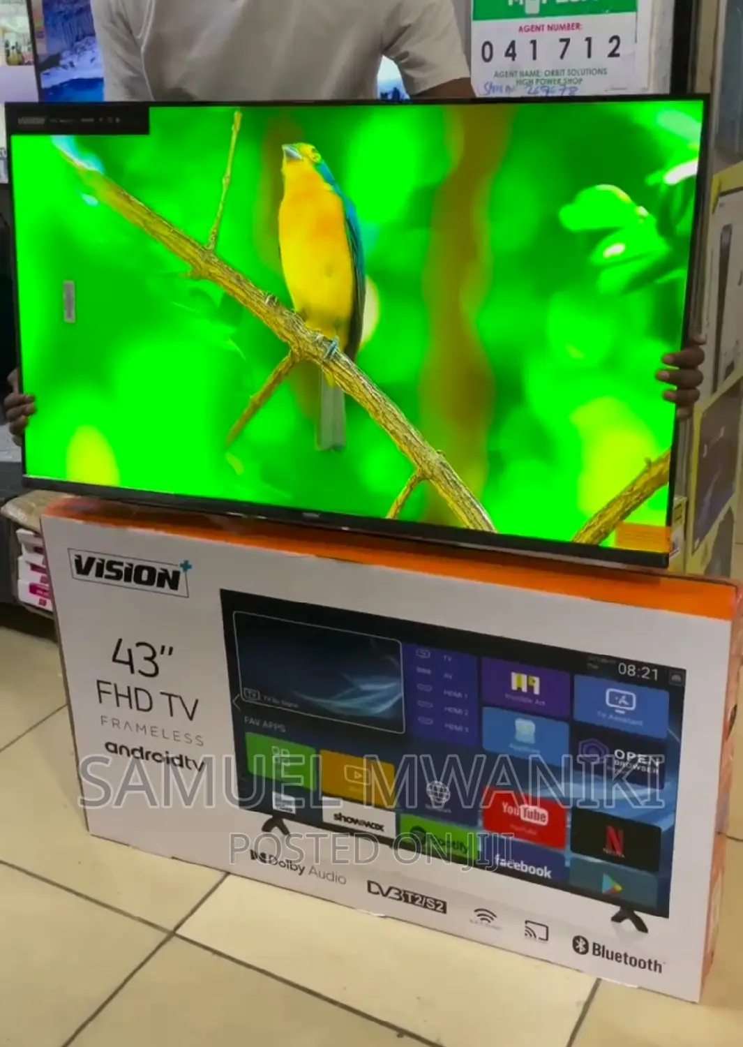 Vision Plus 43" FHD Frameless Android Os Smart Tv Bluetooth