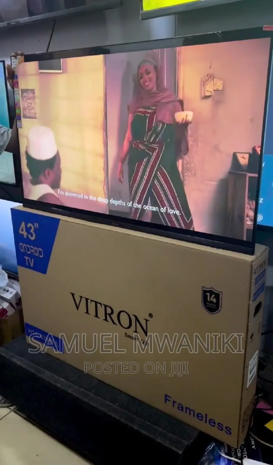HTC Vitron 43" Smart Android Frameless Tv FHD 1080 New Model