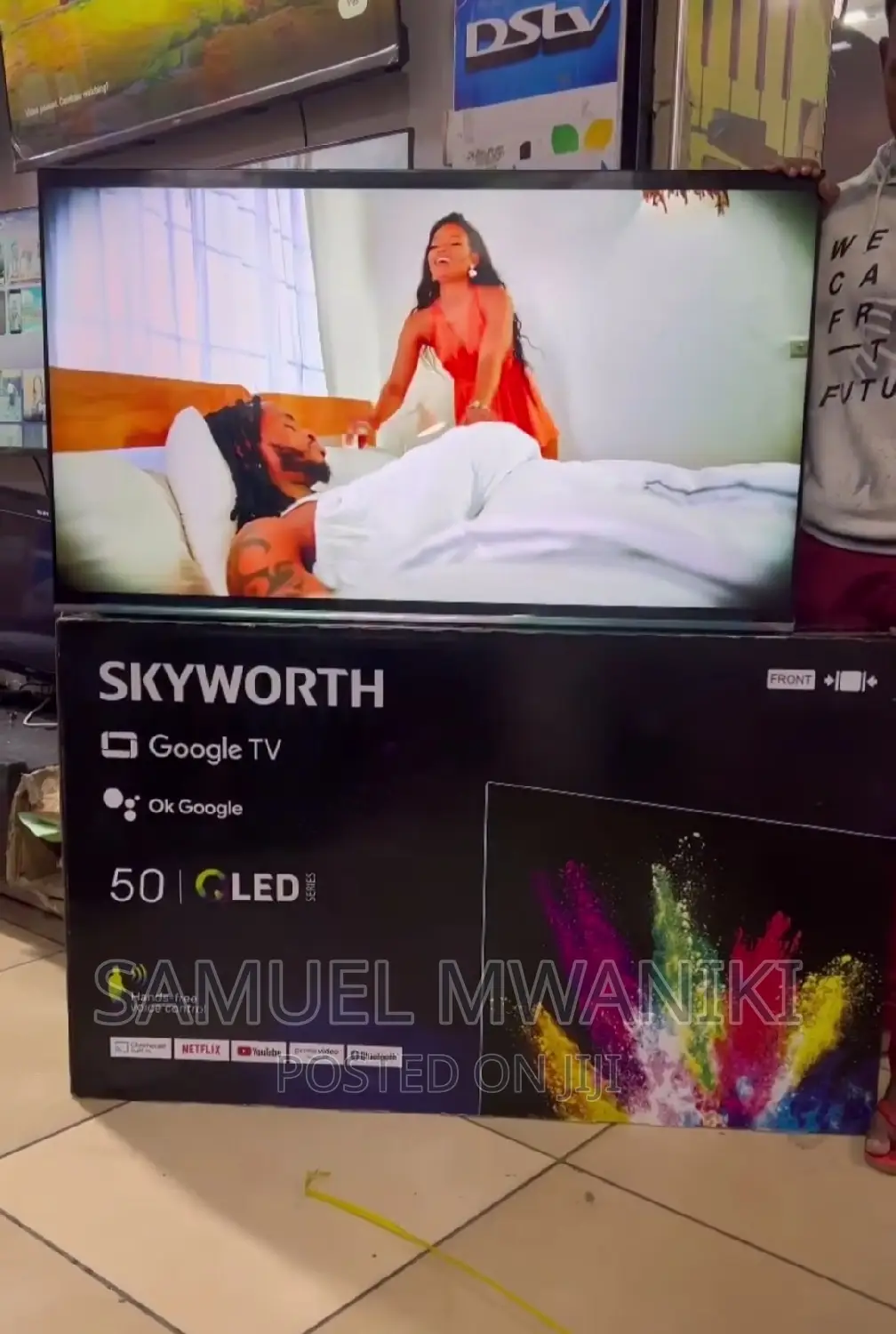 Skyworth 50'' Qled Uhd Google Smart Tv Frameless New Model