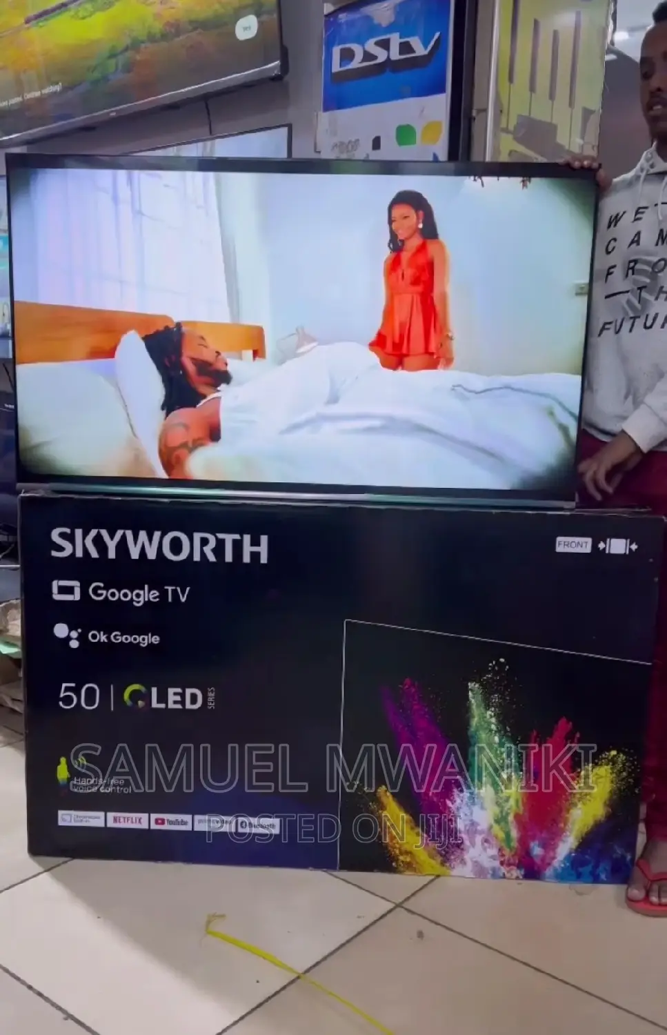 Skyworth 50'' Qled Uhd Google Smart Tv Frameless New Model