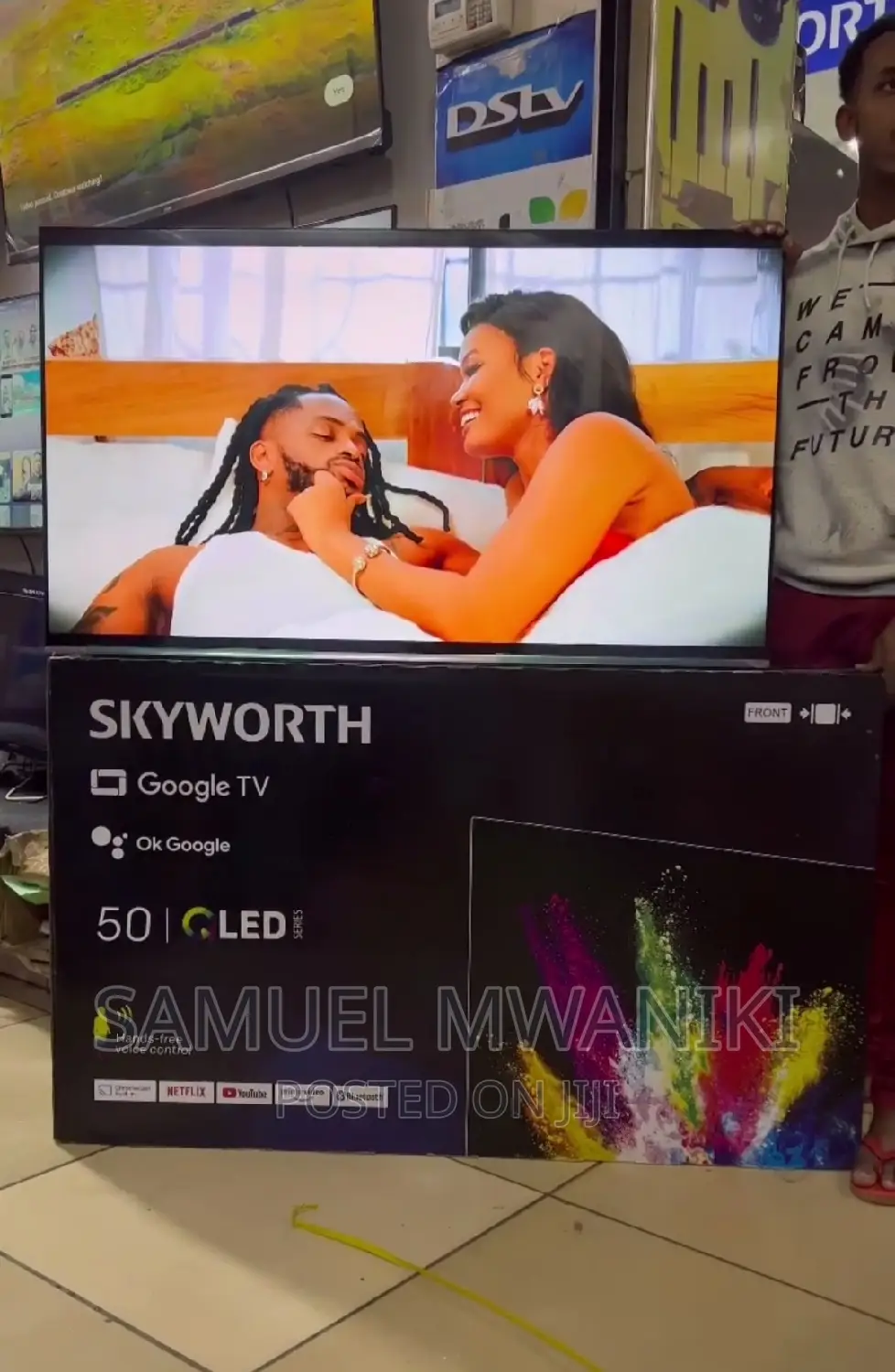 Skyworth 50'' Qled Uhd Google Smart Tv Frameless New Model