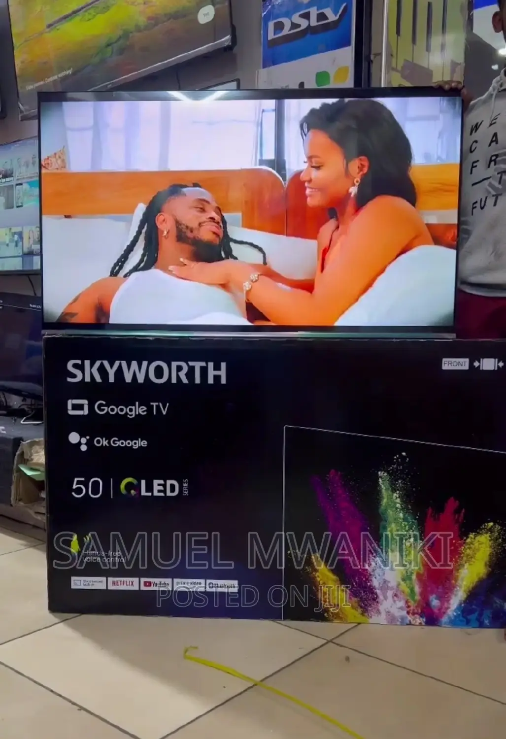 Skyworth 50'' Qled Uhd Google Smart Tv Frameless New Model