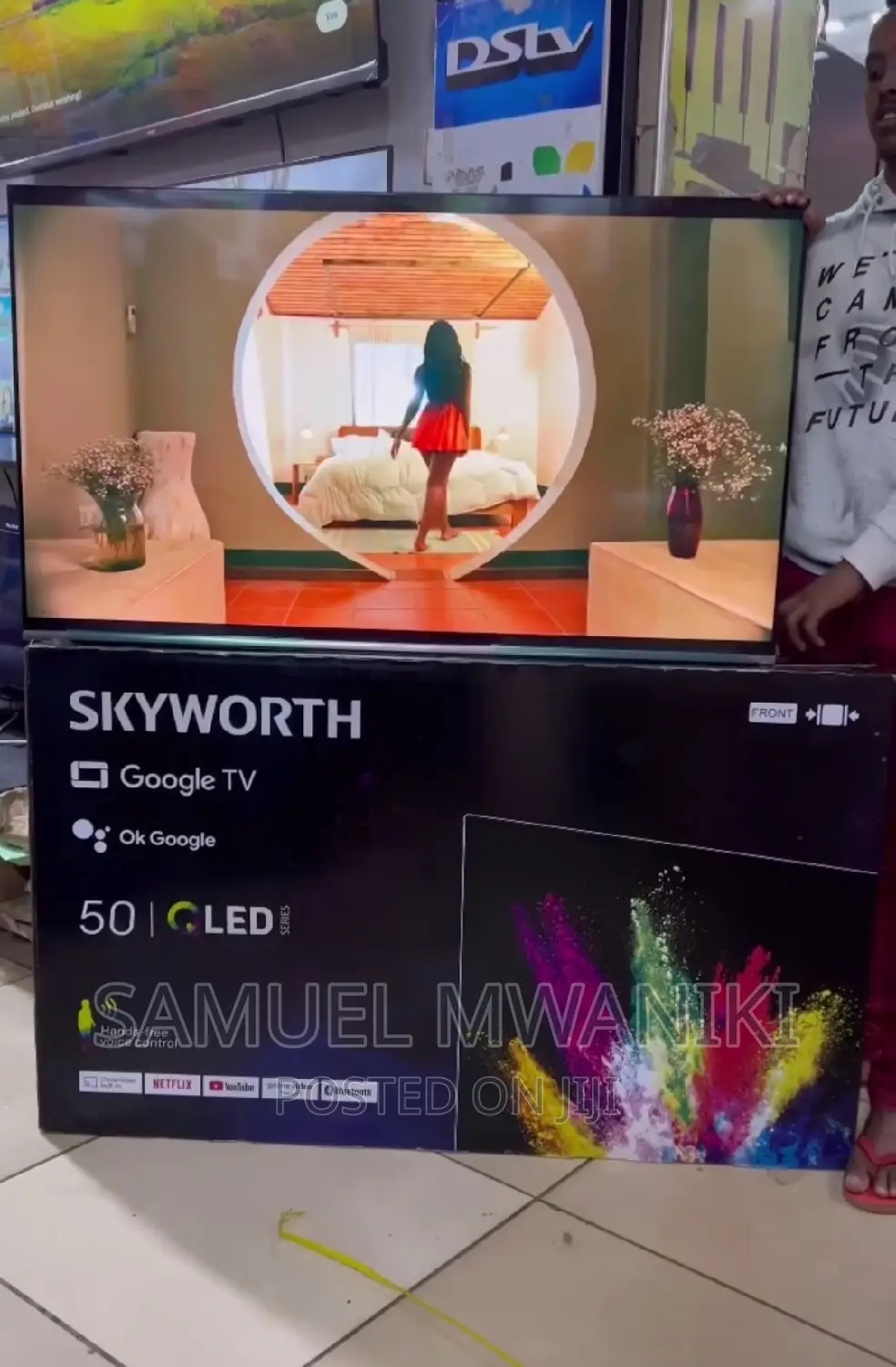 Skyworth 50'' Qled Uhd Google Smart Tv Frameless New Model