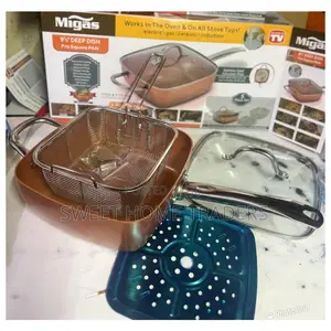 Copper Pan 9.5 Inch Deep Dish Pro Square Pan